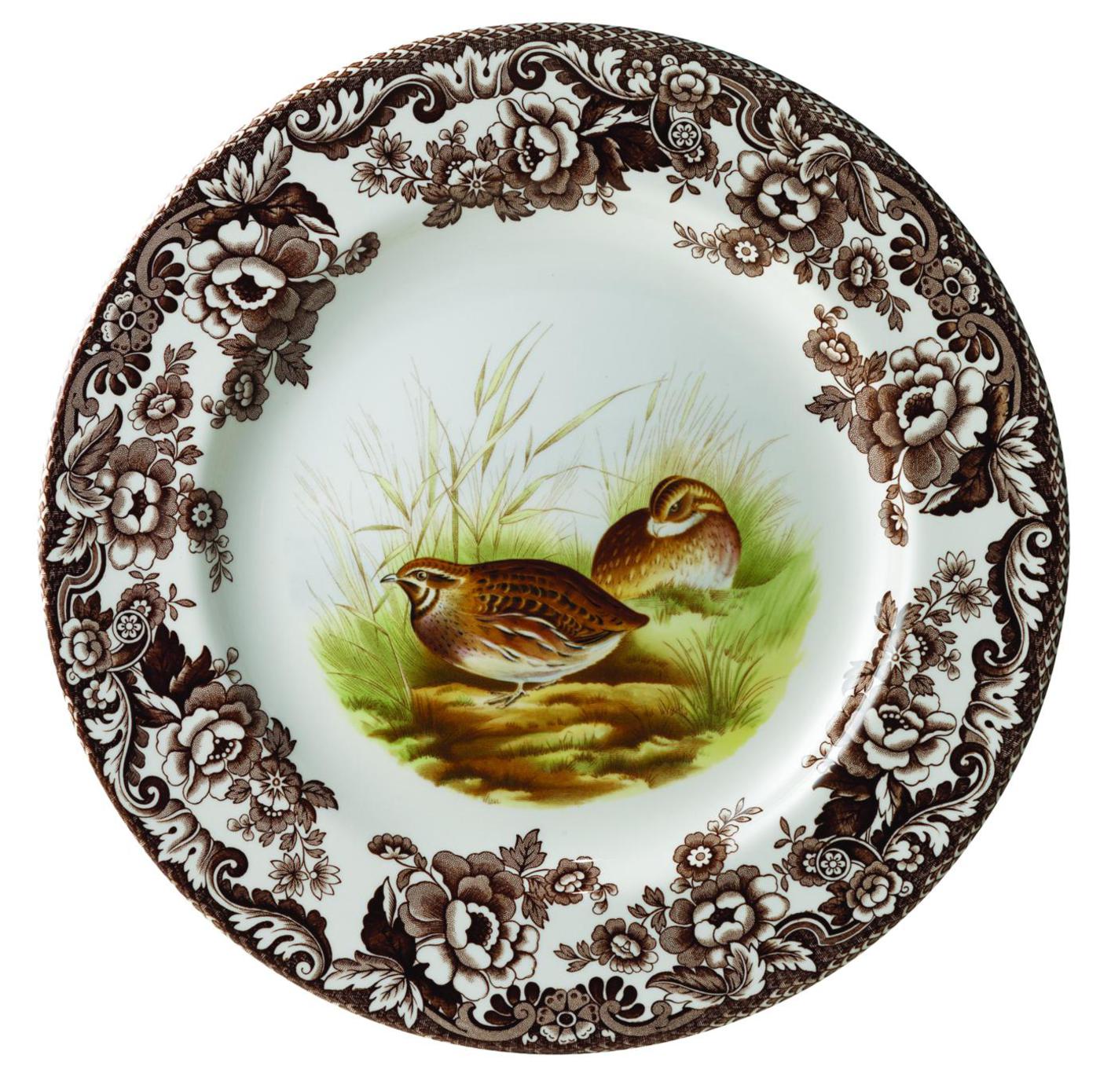 Woodland Salad Plate - Quail