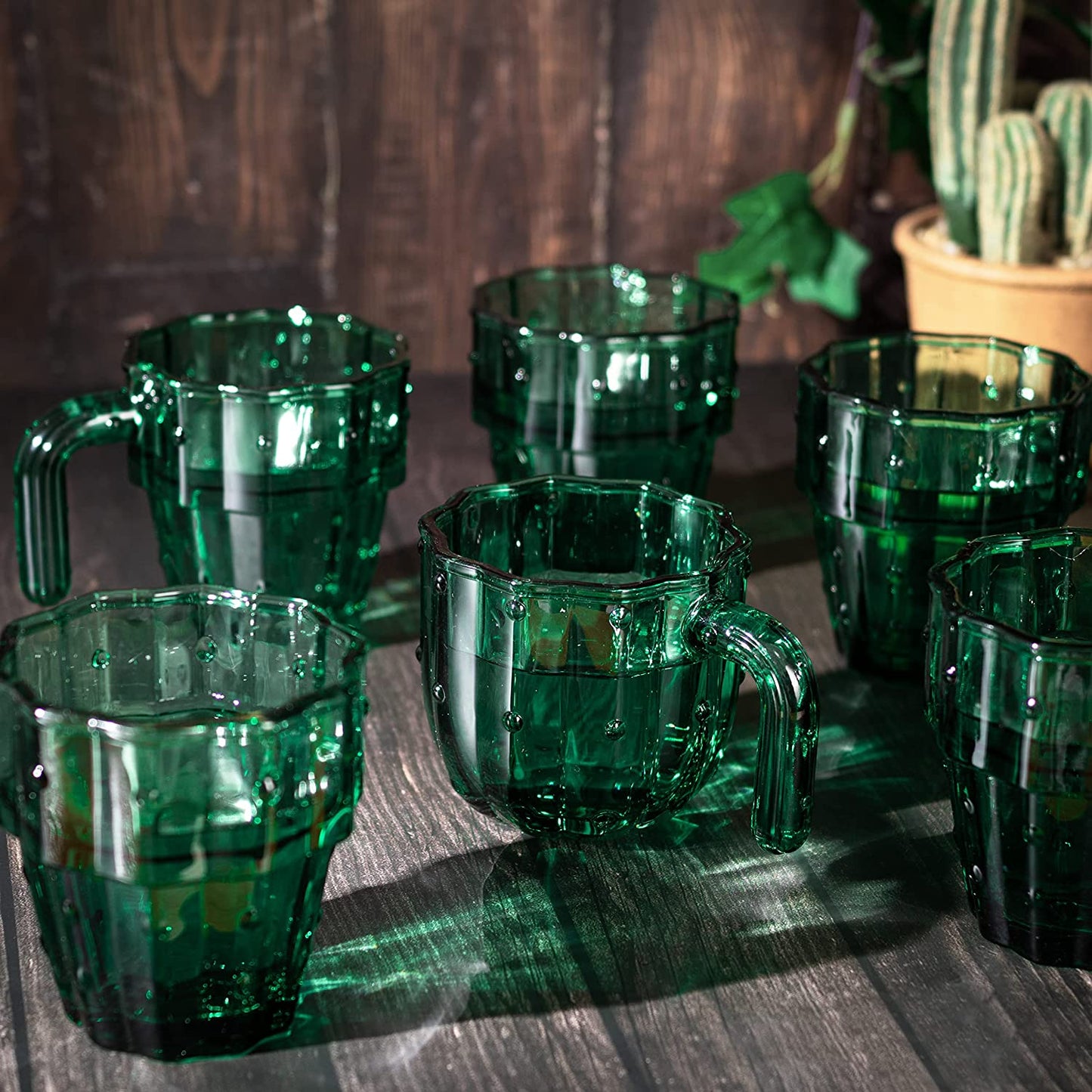 Cactus Stackable Margarita Glasses - Set of 4