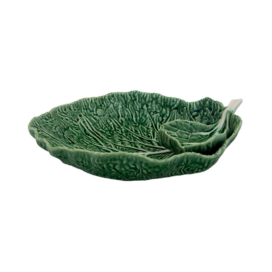 Cabbage Leaf with Large Bowl